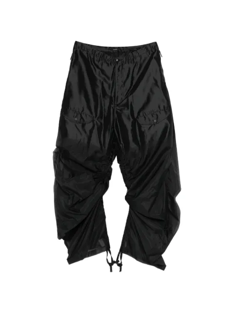 Taakk cargo drawstring trousers Black TA26SSPT003