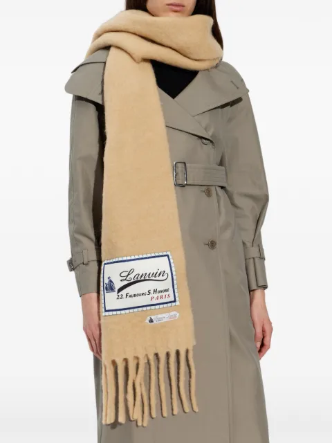 Lanvin fringed scarf Neutrals 710010526