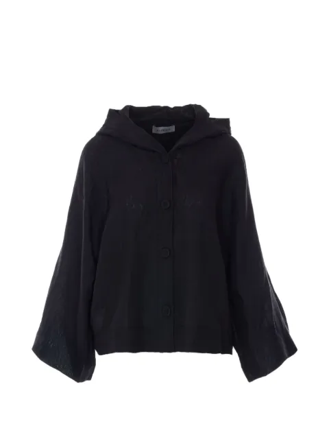 Maurizio Pecoraro button-fastening hooded jacket Black W07080881