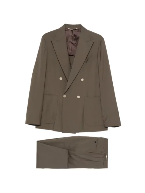 Briglia 1949 double-breasted suit Green BOLGHERI300108B