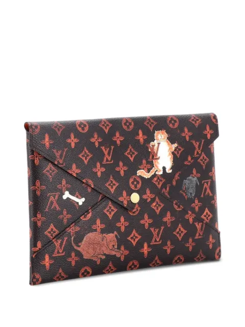 Louis Vuitton Pre-Owned Kirigami Pochette Set Limited Edition Grace Coddington Catogram Canvas clutch bag Brown P77E5QQ1FF7MA1SV