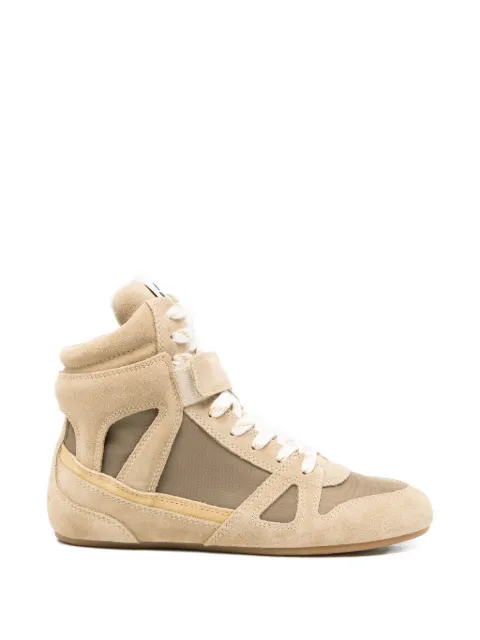 ISABEL MARANT Senny panelled hi-top sneakers Neutrals BK0092FAD2E01S
