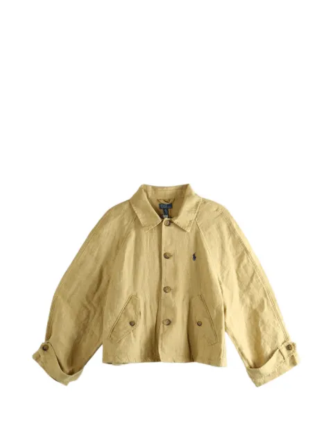 Polo Ralph Lauren raglan-sleeve linen jacket Neutrals 211A12653002