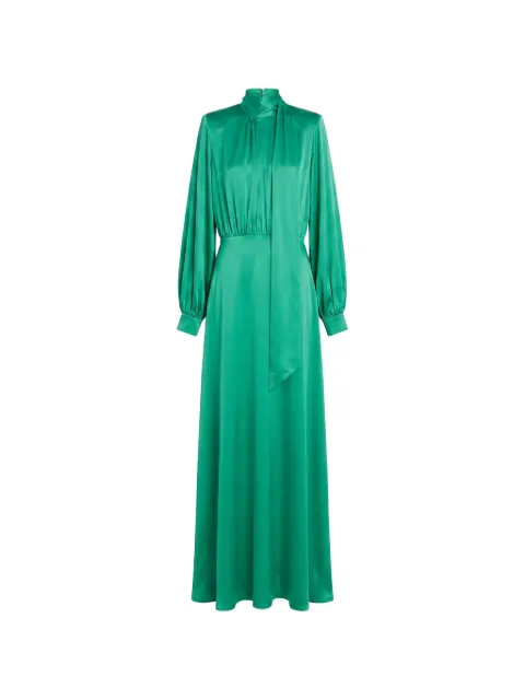 Danamé tie-neck long-sleeved maxi dress Green 626SS6650S