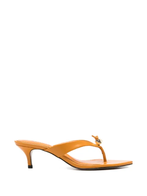 Schutz knot-detail leather sandals Orange S2226600050003