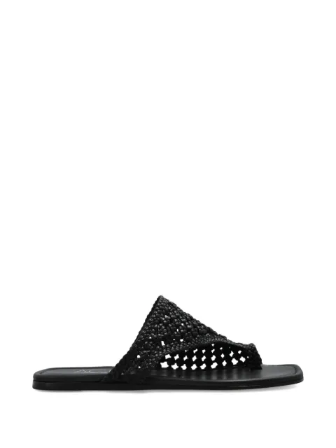 AGL Elsy woven thong sandals Black D638022PCKE162