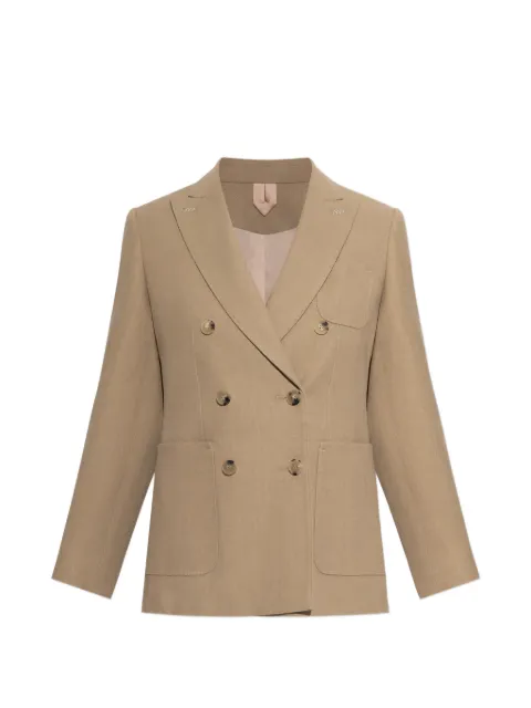 Max Mara double-breasted hemp blazer Neutrals 2611041132600
