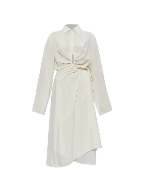 Maison Margiela draped shirt dress White S29DD0057M35901