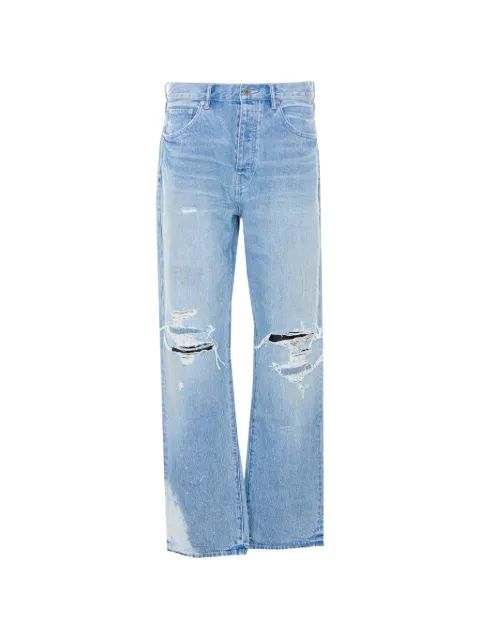 Purple Brand P011 Knee Blowout distressed jeans Blue P011GDBT226