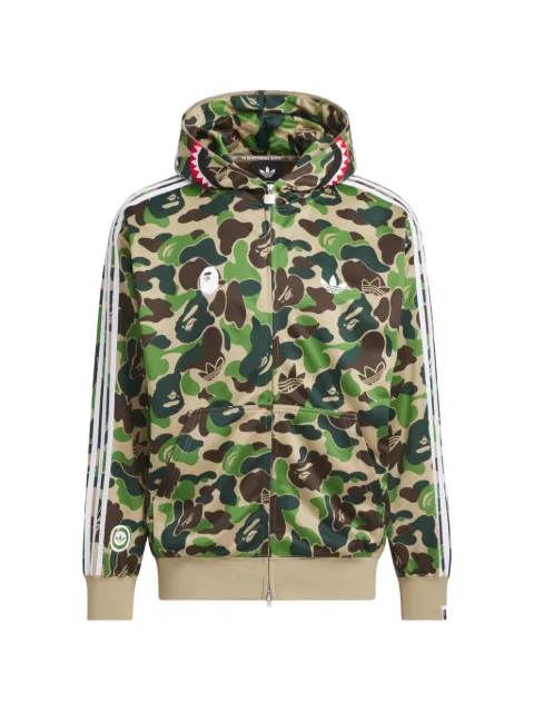 adidas x BAPE Shark camouflage-print hoodie Green KF4916