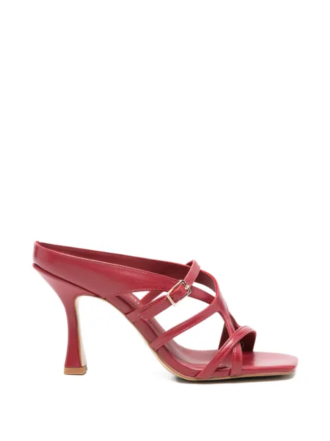 Bruno Premi buckle-strap leather sandals Red BN5304X