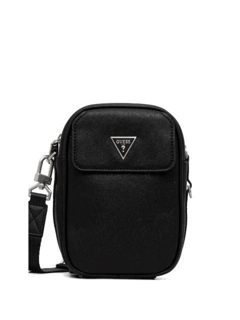 GUESS USA Milano logo-plaque cross body bag Black HMMISAP5425