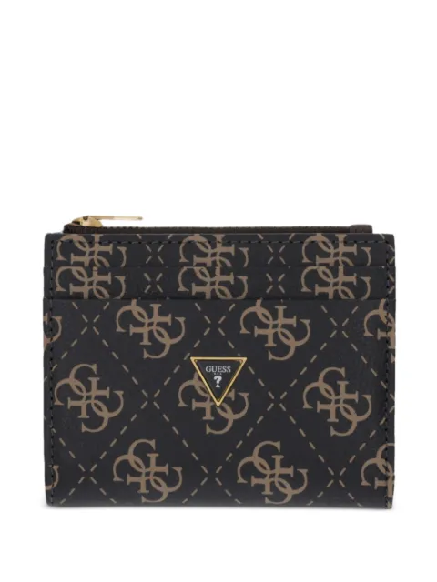 GUESS USA Milano logo-pattern card holder Brown SMMALOLEA03