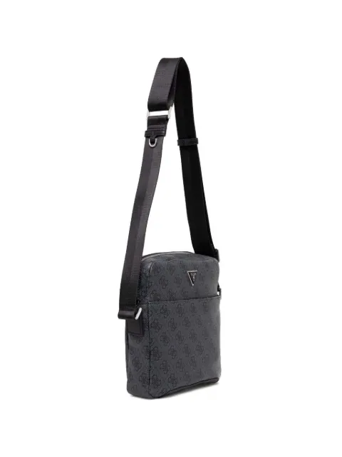 GUESS USA mini Torino monogram-print logo-plaque messenger bag Black HMTOLOP4258
