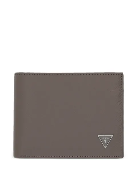 GUESS USA logo-plaque bi-fold wallet Brown SMCSLELEA20