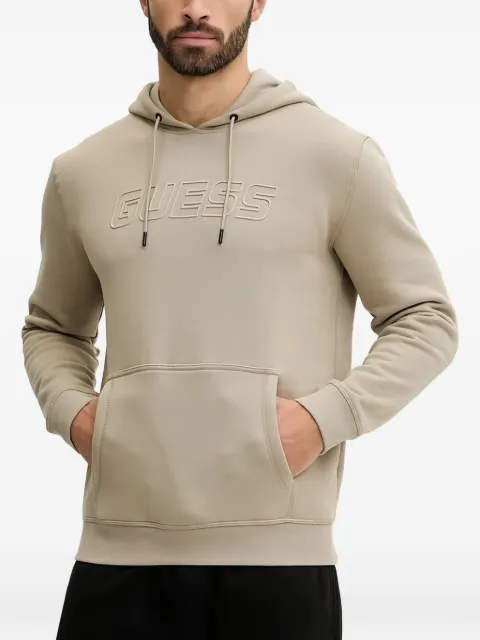 GUESS USA logo-print hoodie Neutrals Z4YQ12K9V31