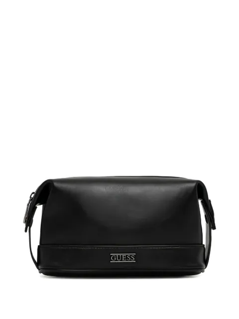 GUESS USA Boston logo-plaque wash bag Black PMBOCAP5456