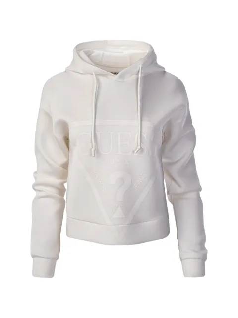 GUESS USA logo-detail hoodie White V2YQ08K7UW2