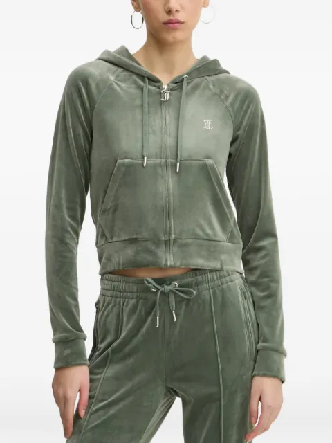 Juicy Couture hooded zip-up sweater Green JCWA122001