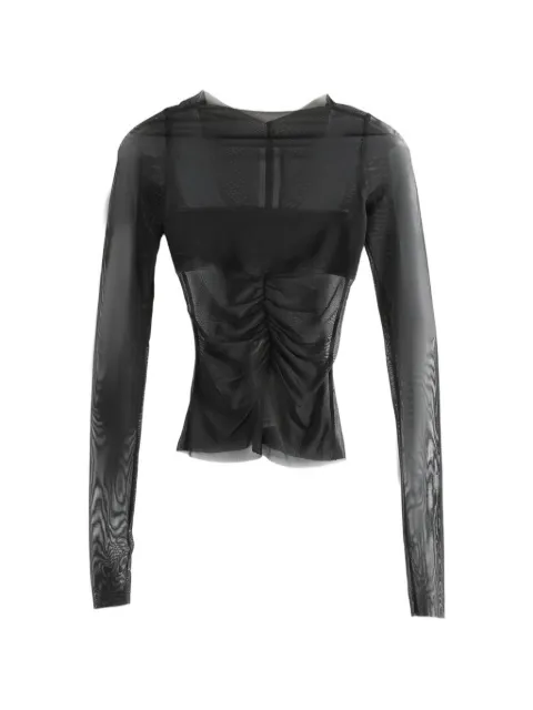 Rick Owens Temple long-sleeved bandeau top Black RO01F6274TUSRJA