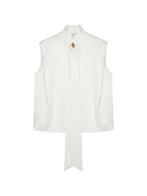 Danamé tie-neck sleeveless blouse Neutrals 726SS7830S