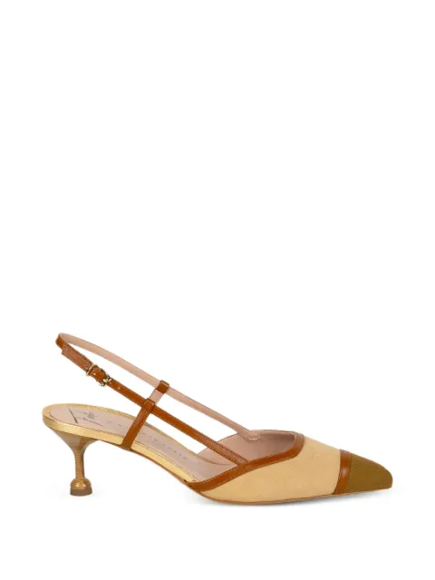 Roberto Festa pointed toe heeled sandals Neutrals DELFINA1CANVASKAKI