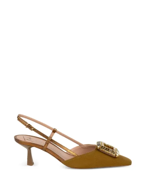 Roberto Festa Ingrid slingback heeled pumps Green INGRID13CANVASLUXKAKI