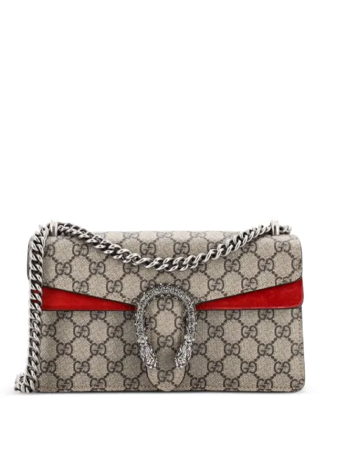 Gucci Pre-Owned Dionysus Bag GG Coated Canvas with Crystal Embellished Metal Small shoulder bag Brown 0NMVC0W03X20LHXR