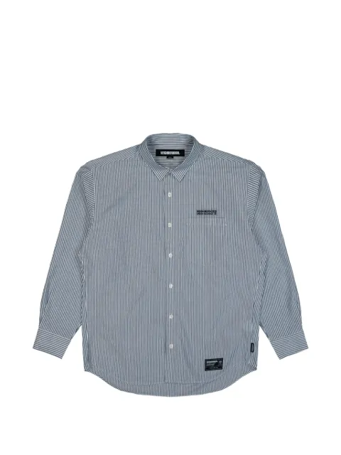 Neighborhood striped long-sleeve cotton shirt Blue 252SPNHSHM04