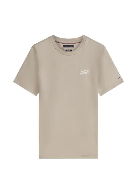 Tommy Hilfiger short-sleeved logo-print T-shirt Neutrals MW0MW42386
