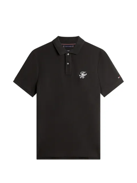 Tommy Hilfiger embroidered polo shirt Black MW0MW43046