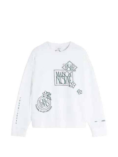 Maison Kitsuné floral print sweatshirt White QM00303KM0340