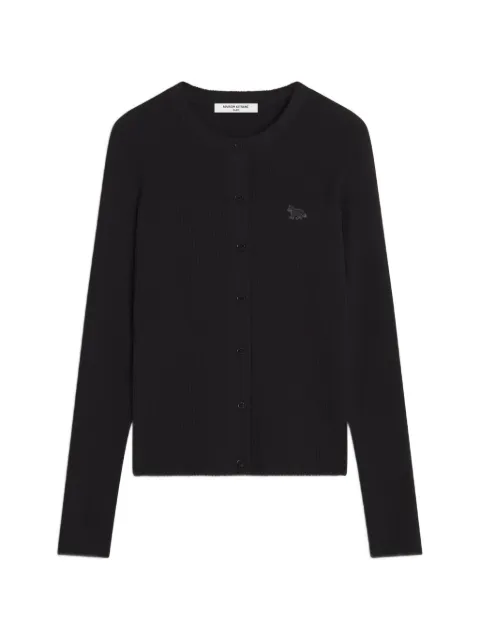 Maison Kitsuné fox patch cardigan Black QW00502KT1193