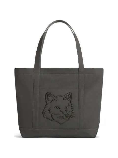 Maison Kitsuné large Fox Head tote bag Grey LW05104WW0107