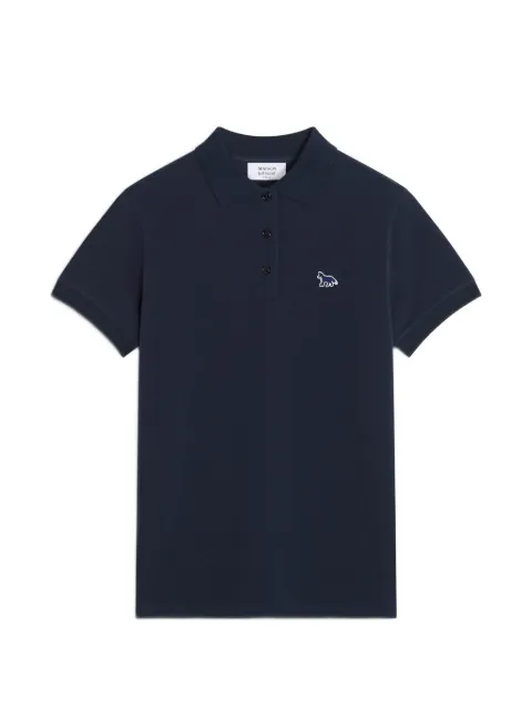 Maison Kitsuné fox-patch polo shirt Blue MW00202KP0001
