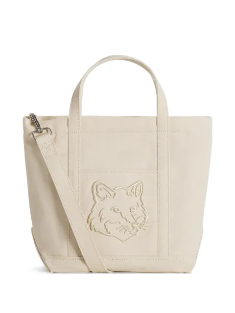 Maison Kitsuné Fox Head small tote bag Neutrals LW05103WW0107