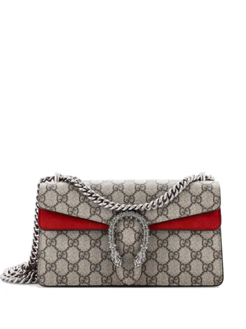 Gucci Pre-Owned Dionysus Bag GG Coated Canvas with Crystal Embellished Metal Small shoulder bag Brown A7ZSFV5OQHB97WVL