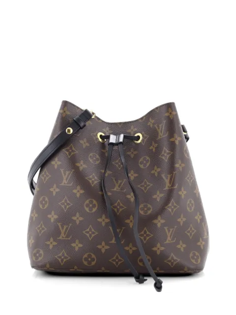 Louis Vuitton Pre-Owned NeoNoe Handbag Monogram Canvas with Leather MM bucket bag Brown 9SKLTQUXQAU46CV1