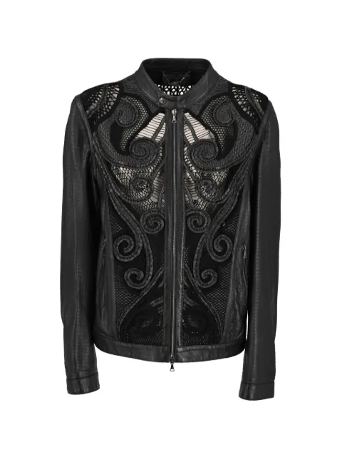 John Richmond Vintage Vintage embossed leather coat Black WCV250807