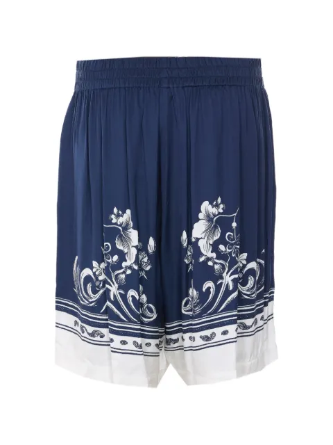 Ih Nom Uh Nit elasticated floral print shorts Blue NUS26351B38