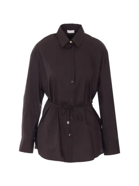 LIU JO belt button front shirt Brown WA6324T485391109