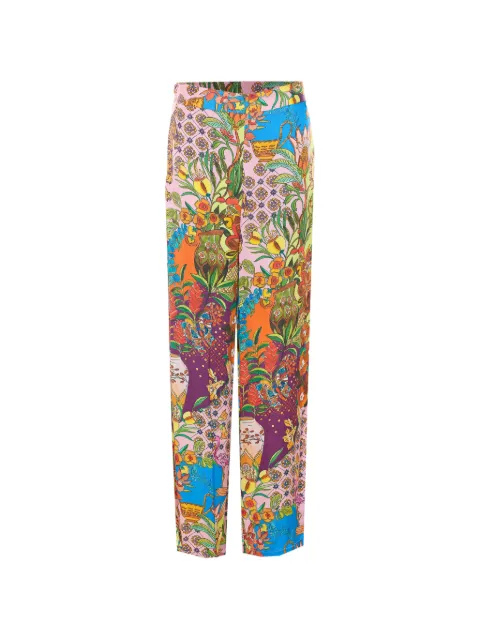 LIU JO elasticated-waist printed trousers Pink WA6484T473A