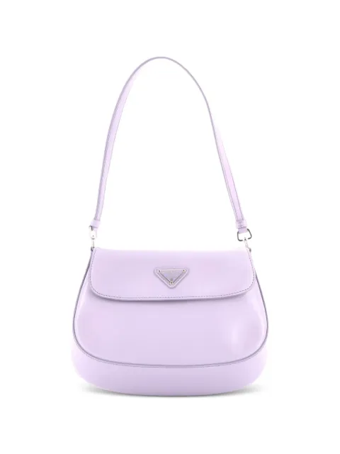 Prada Pre-Owned Cleo Flap Shoulder Bag Spazzolato Leather Small hobo bag Purple 7VRVGC5GU5GMM29U