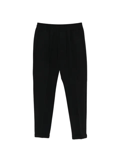 PMDS elasticated-waistband pressed-crease trousers Black P4180568BERRY0020