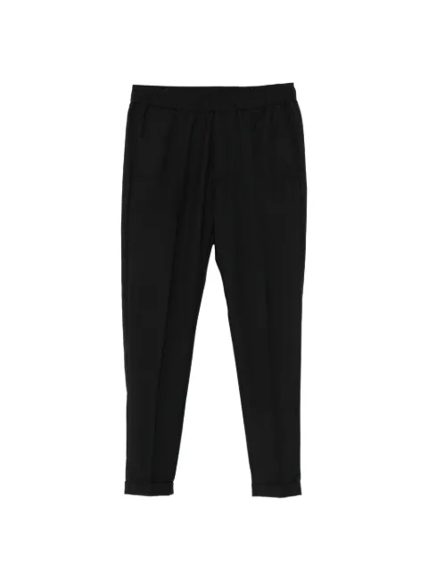 PMDS elasticated-waist turn-up trousers Black P4180656BERRY