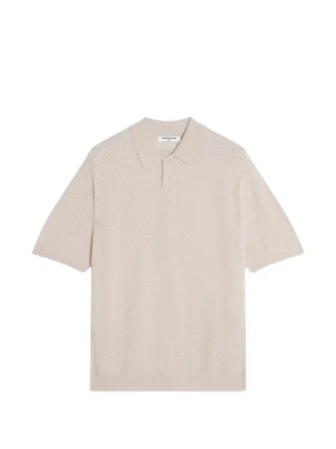 Maison Kitsuné knitted polo shirt Neutrals QM00206KT1191