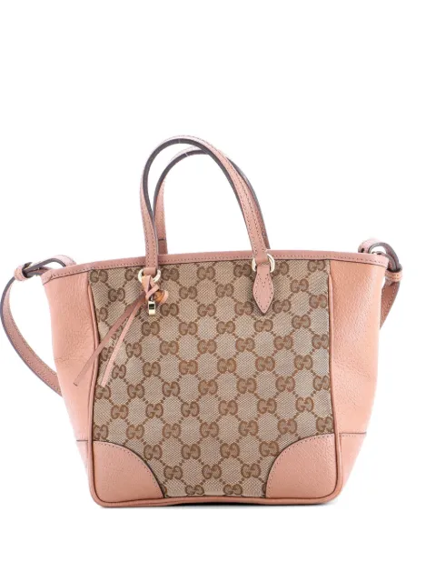 Gucci Pre-Owned Bree Convertible Tote GG Canvas with Leather Small crossbody bag Brown Y0M45M2754VQ40TH