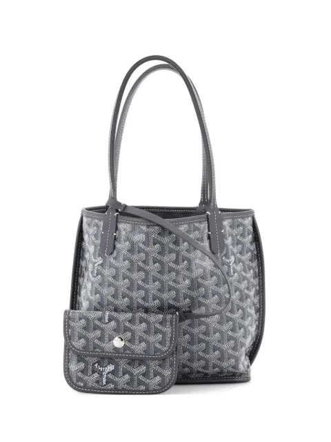 Goyard Pre-Owned Anjou Reversible Tote Coated Canvas Mini satchel Grey WZLTDKX4O0KY03PN