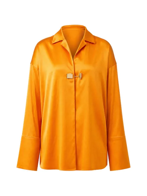 Danamé hardware-detail satin-finish blouse Orange 726SS7820A
