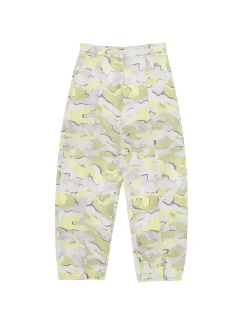 PINKO camouflage balloon-fit trousers Yellow 107877A3O7